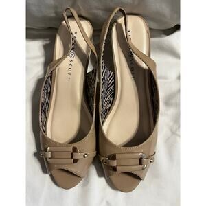 Karen Scott Aryah Nude Peep-toe Slingback heel Women’s Size 9.5 New with Box